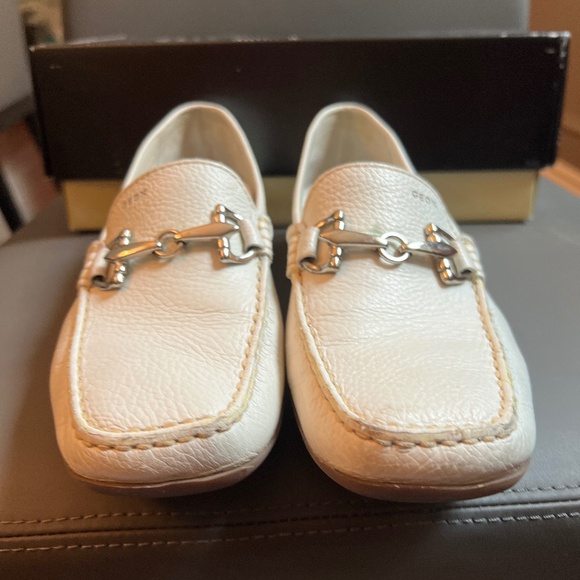 GEOX leather Loafers - white, size 7.5 - Picture 1 of 6